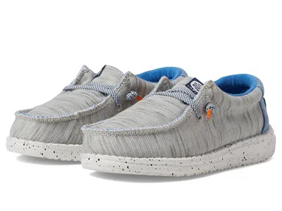 Hey Dude Kids' Wally Jersey (toddler) Boy's Shoes Light Grey : 8 Toddler M, Textile In Gray