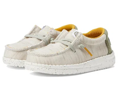 Hey Dude Kids' Wally Jersey (toddler) Boy's Shoes Walnut : 10 Toddler M, Textile In Brown