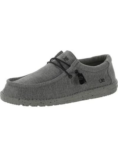 Hey Dude Wally L Stretch Mens Stretch Textured Loafers In Grey