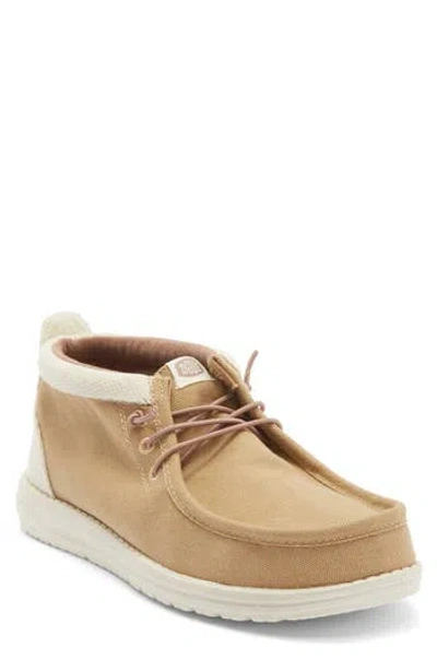 Hey Dude Wally Mid Chukka Boot In White
