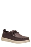 Hey Dude Wally Next Leather Lace-up Shoe In Brown