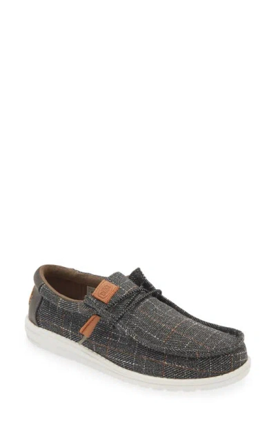 Hey Dude Wally Plaid Slip-on In Grey