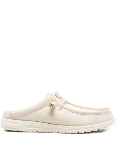 Hey Dude Wally Slip Slip-on Mules In White