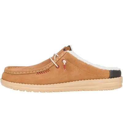 Hey Dude Wally Slip Warmth 41869-205 Men's Brown Suede Casual Shoes Jax2082