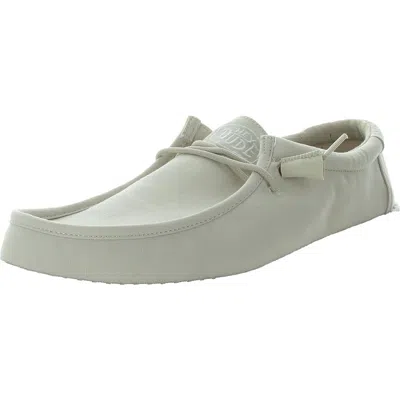 Hey Dude Wally Slub Mens Canvas Slip On Casual And Fashion Sneakers In Multi