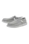 Hey Dude Wally Sox 40019-1ka Casual Shoes Men Stone White Slip On Moc Toe Nr7662