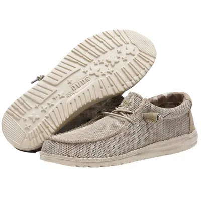 Hey Dude Wally Sox 40019-205 Men's 8 Beige Moc Toe Slip-on Casual Shoes Rhs2547 (beige,8) In Neutral