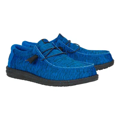 Hey Dude Wally Sport 40536-01b Men'sblue Black Slip On Casual Shoes Mew1747 In Blue