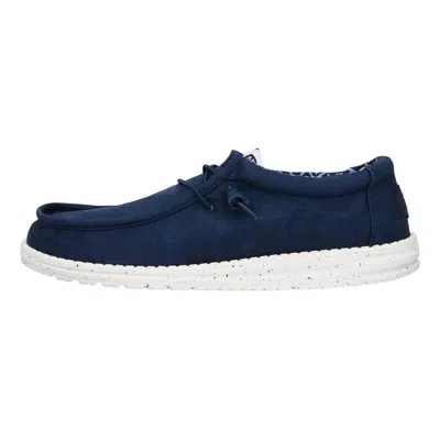 Hey Dude Wally Stretch Canvas Uom Navy Blue Shoes
