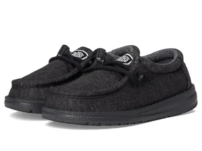 Hey Dude Wally Stretch Jersey (toddler) Kid's Shoes Black : 7 Toddler M, Textile