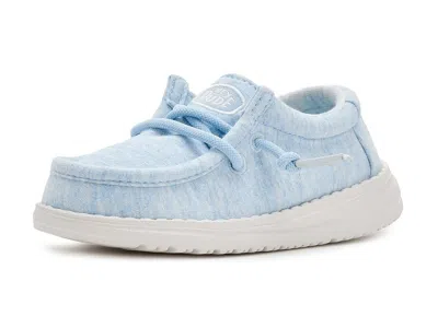 Hey Dude Wally Stretch Jersey (toddler) Kid's Shoes Light Blue : 6 Toddler M, Textile