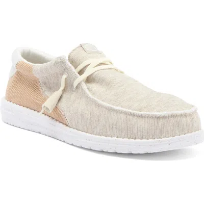 Hey Dude Wally Stretch Lace-up Shoe In Brown