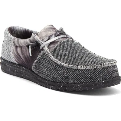 Hey Dude Wally Stretch Slip-on Shoe In Black/silver