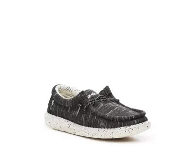 Hey Dude Wally Stretch Slipon Kids' In Black