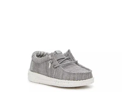 Hey Dude Wally Stretch Slipon Sneaker Kids' In Gray