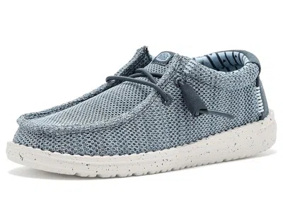 Hey Dude Wally Stretch Sox (little Kid/big Kid) Boys Shoes Dark Slate/multi: 3 Little Kid M In Gray