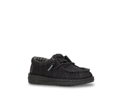 Hey Dude Wally Stretch Sox Slipon Kids' In Black
