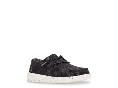 Hey Dude Wally Stretch Sox Slipon Kids' In Black