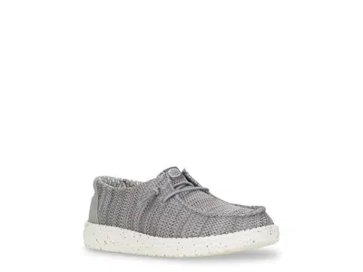 Hey Dude Wally Stretch Sox Slipon Kids' In Grey