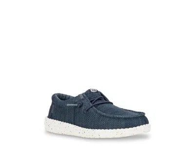Hey Dude Wally Stretch Sox Slipon Kids' In Navy