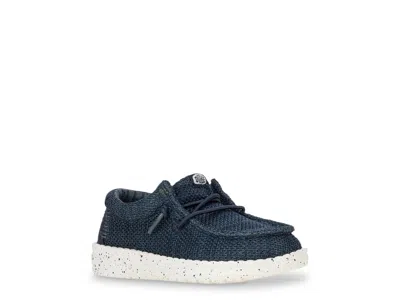 Hey Dude Wally Stretch Sox Slipon Kids' In Navy