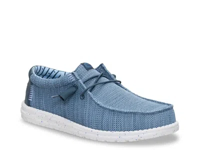 Hey Dude Wally Stretch Sox Slipon In Blue