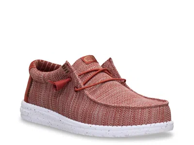 Hey Dude Wally Stretch Sox Slip-on In Red