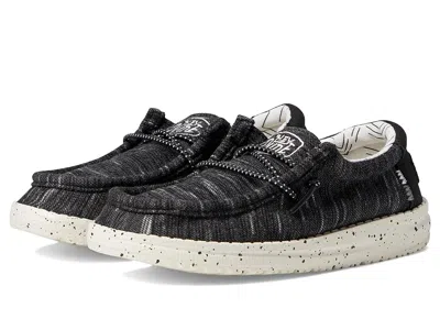 Hey Dude Kids' Wally Stretch (toddler) Boy's Shoes Black : 10 Toddler M, Textile