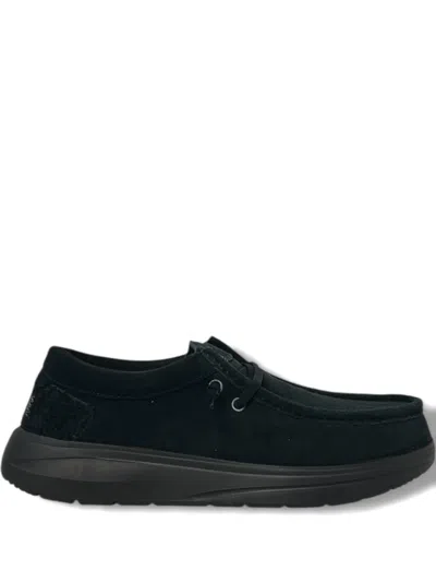 Hey Dude Wally Suede Desert Boots In Black
