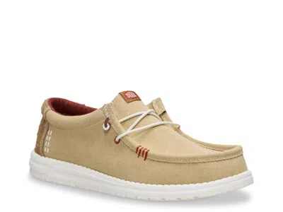 Hey Dude Wally Workwear Slipon In Burgundy