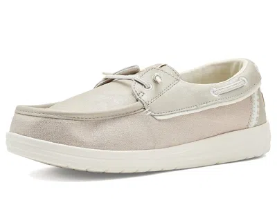 Hey Dude Wells Classic (little Kid/big Kid) Kid's Shoes Grey : 5 Big Kid M, Synthetic In Gray