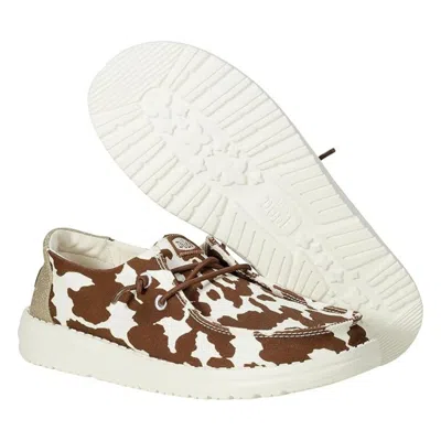 Hey Dude Wendy 42718-2hm Women's Brown White Cowgirl Sparkle Shoes Mew525