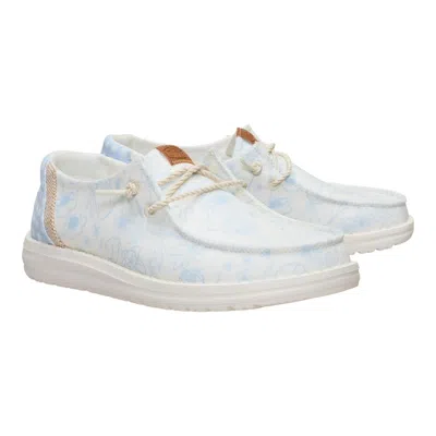 Hey Dude Wendy 45430-4zr Women's Skyway Blue Garden Floral Slip-on Shoes Shop535 In Multi