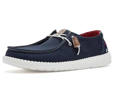 Hey Dude Wendy Americana Women's Flat Shoes Navy/multi: 7 M In Blue