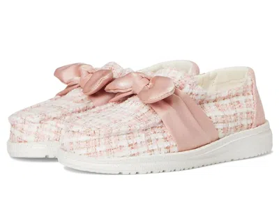 Hey Dude Kids' Wendy Bow Tweed (toddler) Girls Shoes Pale Pink : 9 Toddler M, Polyester