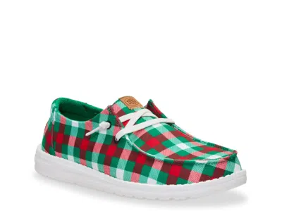Hey Dude Wendy Buffalo Check Slipon In Green