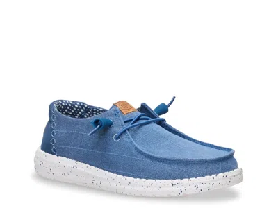 Hey Dude Wendy Chambray Grid Slipon In Blue