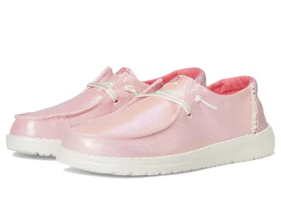 Hey Dude Wendy Dazzling (little Kid/big Kid) Girls Shoes Sparkle Pink : 7 Big Kid M, Polyester