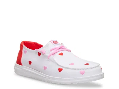 Hey Dude Wendy Embroidered Hearts Slipon In White
