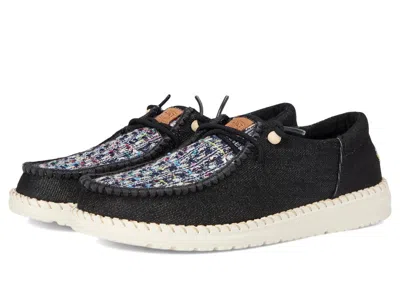 Hey Dude Wendy Funk Crafted Tweed In Black