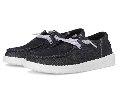 Hey Dude Wendy Funk Friendship Lace (little Kid/big Kid) Girls Shoes Black : 5 Big Kid M, Polyester