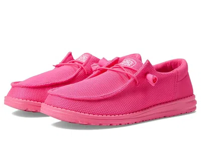Hey Dude Wendy Funk Mono Slip-on Casual Shoes In Pink