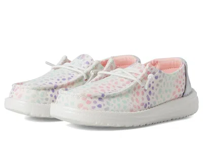 Hey Dude Wendy Iridescent Leo (little Kid/big Kid) Girls Shoes White/multi : 6 Big Kid M, Canvas