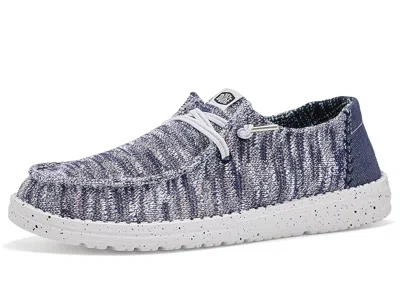 Hey Dude Wendy Knit Shimmer Women's Sandals Navy/multi: 7 M, Synthetic/textile