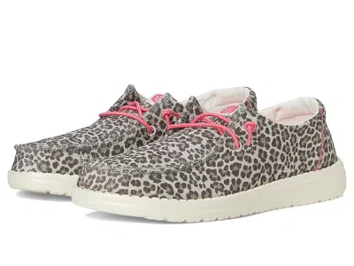 Hey Dude Wendy Luxe Leo (little Kid/big Kid) Girls Shoes Natural/black : 3 Little Kid M, Polyester In Multi