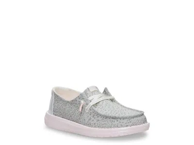 Hey Dude Wendy Luxe Leopard Slipon Kids' In Grey/pink