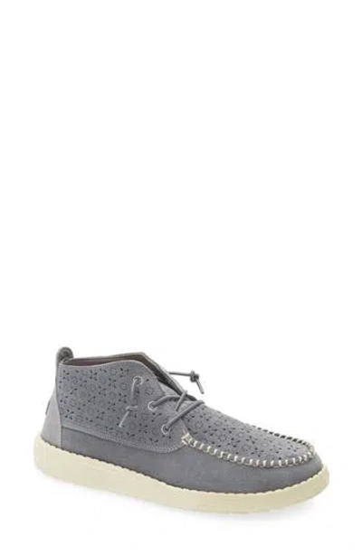 Hey Dude Wendy Mid Boat Shoe In Grey