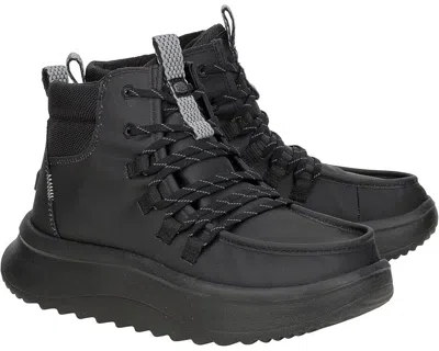 Hey Dude Wendy Peak Apres 41990-060 Boots Women's Us 8 Black Platform Khd2271