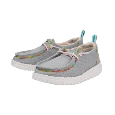 Hey Dude Kids' Wendy Perf Neoprenegray Slip On Comfort Shoes Rhs7965 In Gray