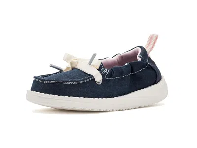 Hey Dude Wendy Port Girl's Shoes Navy : 10 Toddler M In Blue